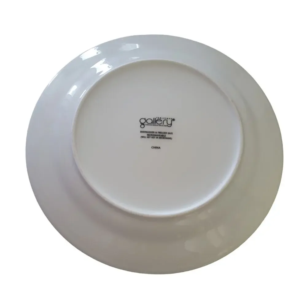 Tabletop Gallery Emma Porcelain Boho Henna Plate Set – 2 Dinner & 2 Salad Plates